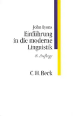 Lyons |  Einführung in die moderne Linguistik | Buch |  Sack Fachmedien