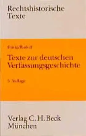 Dürig |  Texte zur deutschen Verfassungsgeschichte | Buch |  Sack Fachmedien