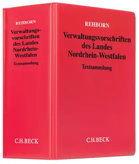 Rehborn |  Verwaltungsvorschriften des Landes Nordrhein-Westfalen, mit Fortsetzungsbezug | Loseblattwerk |  Sack Fachmedien