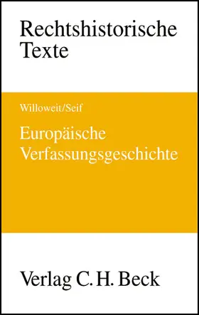 Willoweit / Seif |  Europäische Verfassungsgeschichte | Buch |  Sack Fachmedien