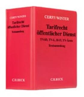 Cerff / Winter | Tarifrecht öffentlicher Dienst, ohne Fortsetzungsbezug | Loseblattwerk | www.sack.de