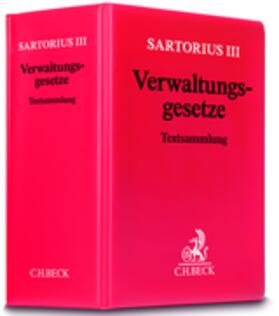 Sartorius III | Verwaltungsgesetze, ohne Fortsetzungsbezug | Loseblattwerk | sack.de