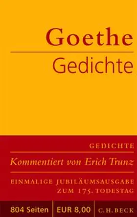 Goethe / Trunz |  Gedichte | Buch |  Sack Fachmedien