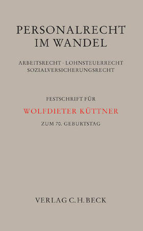 Hanau / Röller / Macher | Personalrecht im Wandel | Buch | 978-3-406-55433-9 | sack.de