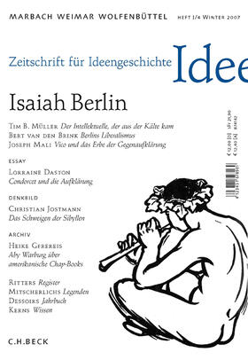 Raulff / Seemann / Schmidt-Glintzer | Zeitschrift für Ideengeschichte Heft I/4 Winter 2007: Isaiah Berlin | Buch | sack.de