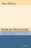 Krämer |  Kritik der Hermeneutik | Buch |  Sack Fachmedien