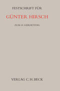 Müller / Osterloh / Stein |  Festschrift für Günter Hirsch | Buch |  Sack Fachmedien