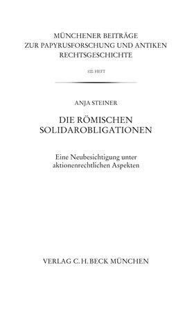 Steiner | Die römischen Solidarobligationen | Buch | 978-3-406-59260-7 | sack.de