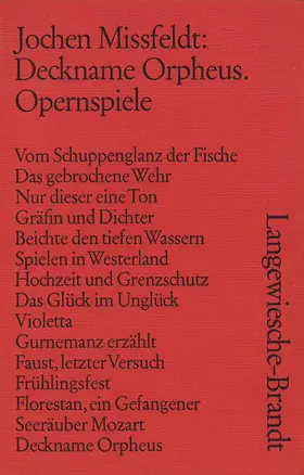 Missfeldt |  Deckname Orpheus | Buch |  Sack Fachmedien