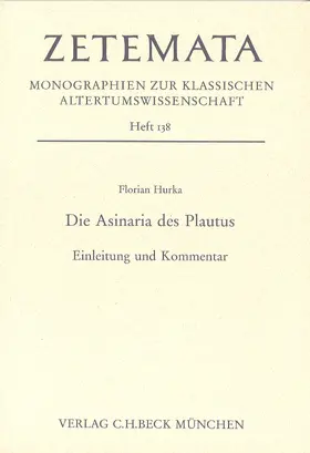 Hurka |  Die Asinaria des Plautus | Buch |  Sack Fachmedien