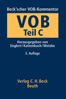 Englert/Katzenbach/Motzke | Beck'scher VOB-Kommentar  Vergabe- und Vertragsordnung für Bauleistungen Teil C | Buch | 978-3-406-61343-2 | sack.de