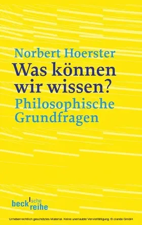 Hoerster |  Was können wir wissen? | eBook | Sack Fachmedien