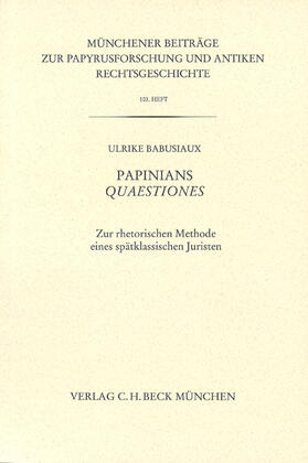 Babusiaux | Papinians Quaestiones | Buch | 978-3-406-62448-3 | sack.de