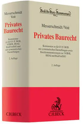 Messerschmidt / Voit | Privates Baurecht | Buch | 978-3-406-62654-8 | sack.de