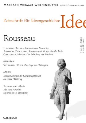 Zeitschrift für Ideengeschichte Heft VI/2 Sommer 2012 | Buch | 978-3-406-63392-8 | www.sack.de