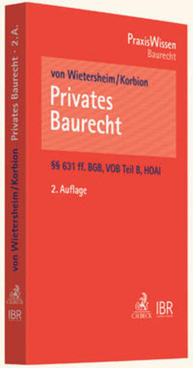 Wietersheim / Korbion |  Privates Baurecht | Buch |  Sack Fachmedien