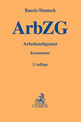 Baeck / Deutsch / Winzer | Arbeitszeitgesetz | Buch | 978-3-406-63656-1 | sack.de