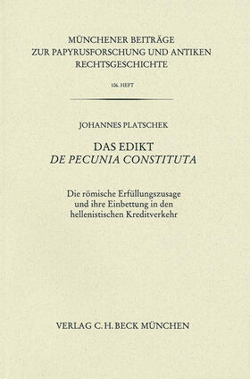 Platschek | Platschek, J: Edikt De pecunia constituta | Buch | 978-3-406-64758-1 | sack.de