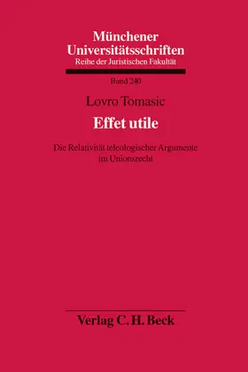 Tomasic |  Effet utile | Buch |  Sack Fachmedien