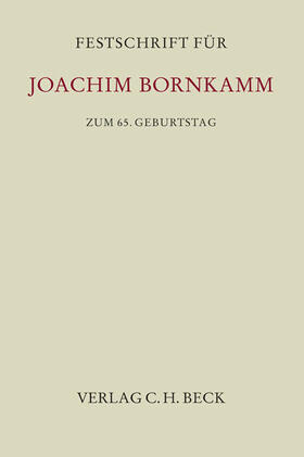 Büscher / Erdmann / Haedicke |  Festschrift für Joachim Bornkamm zum 65. Geburtstag | Buch |  Sack Fachmedien