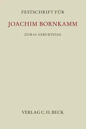 Büscher / Erdmann / Haedicke |  Festschrift für Joachim Bornkamm zum 65. Geburtstag | Buch |  Sack Fachmedien