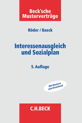Röder / Baeck | Röder, G: Interessenausgleich und Sozialplan | Buch | 978-3-406-66575-2 | sack.de