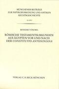 Strobel |  Römische Testamentsurkunden aus Ägypten vor und nach der Constitutio Antoniniana | Buch |  Sack Fachmedien