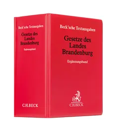  Gesetze des Landes Brandenburg. Ergänzungsband  Hauptordner 72 mm | Loseblattwerk |  Sack Fachmedien
