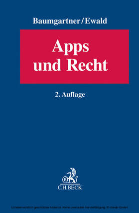 Baumgartner / Ewald | Apps und Recht | E-Book | sack.de