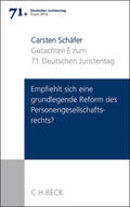 Schäfer |  Verhandlungen des 71. Deutschen Juristentages Essen 2016 | Buch |  Sack Fachmedien