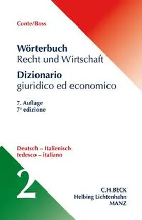 Conte / Boss / Finazzi Agrò |  Wörterbuch Recht und Wirtschaft  Band 2: Deutsch - Italienisch | Buch |  Sack Fachmedien
