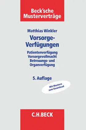 Winkler |  Vorsorgeverfügungen | Buch |  Sack Fachmedien