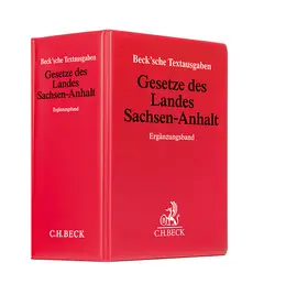  Gesetze des Landes Sachsen-Anhalt Ergänzungsband  Ordner 72 mm | Loseblattwerk |  Sack Fachmedien