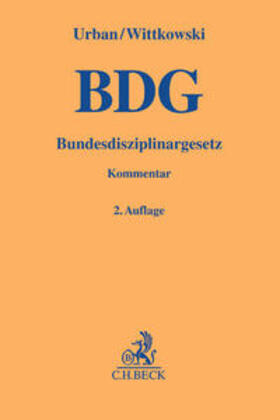 Urban / Wittkowski | Bundesdisziplinargesetz | Buch | sack.de