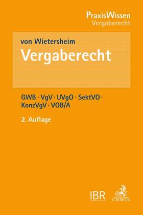 Wietersheim | Wietersheim, M: Vergaberecht | Buch | 978-3-406-69505-6 | sack.de