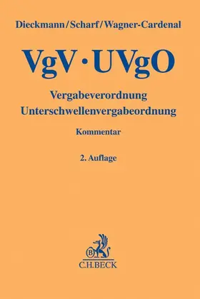 Dieckmann / Scharf / Wagner-Cardenal |  VgV - UVgO | Buch |  Sack Fachmedien