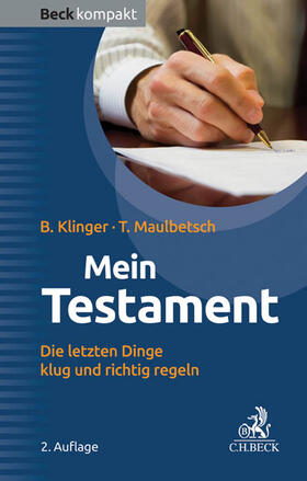 Klinger / Maulbetsch | Klinger, B: Mein Testament | Buch | 978-3-406-70093-4 | sack.de