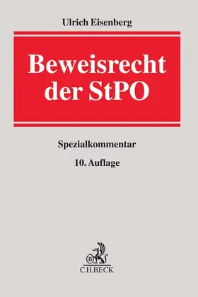 Eisenberg |  Eisenberg, U: Beweisrecht der StPO | Buch |  Sack Fachmedien