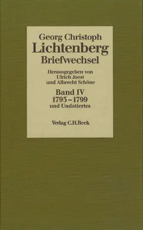  Lichtenberg Briefwechsel Bd. 4: 1793-1799 | eBook | Sack Fachmedien