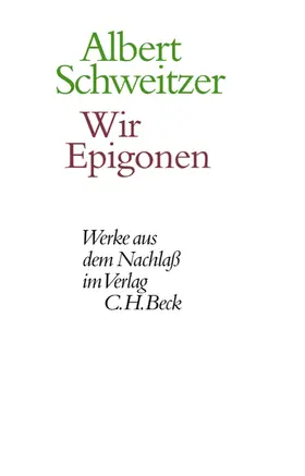 Schweitzer / Körtner / Zürcher |  Wir Epigonen | eBook | Sack Fachmedien