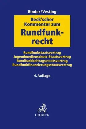 Binder / Vesting |  Beck'scher Kommentar zum Rundfunkrecht | Buch |  Sack Fachmedien