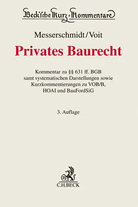 Messerschmidt / Voit | Privates Baurecht | Buch | 978-3-406-71075-9 | sack.de