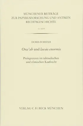 Forster |  Ona'ah und laesio enormis | Buch |  Sack Fachmedien