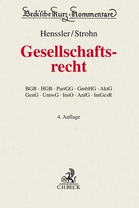 Henssler / Strohn | Gesellschaftsrecht: GesR | Buch | 978-3-406-71956-1 | sack.de