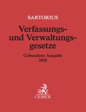 Sartorius |  Verfassungs- und Verwaltungsgesetze | Buch |  Sack Fachmedien
