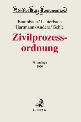 Baumbach / Lauterbach / Hartmann | Zivilprozessordnung | Buch | 978-3-406-73900-2 | sack.de