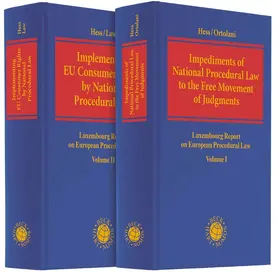 Hess / Law / Ortolani | Implementing EU Consumer Rights by National Procedural Law + Impediments of National Procedural Law to the Free Movement of Judgments | Buch | 978-3-406-74100-5 | www.sack.de