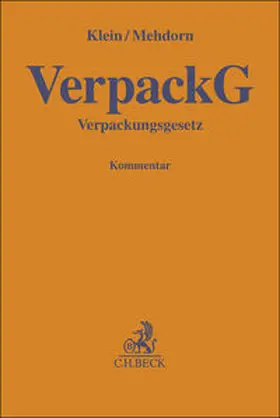 Klein / Mehdorn |  Verpackungsgesetz: VerpackG  | Buch |  Sack Fachmedien