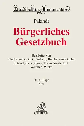Palandt | Bürgerliches Gesetzbuch: BGB | Buch | 978-3-406-75380-0 | www.sack.de
