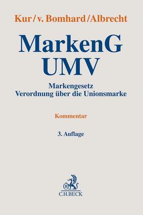 Kur / Bomhard / Albrecht | MarkenG - UMV | Buch | sack.de